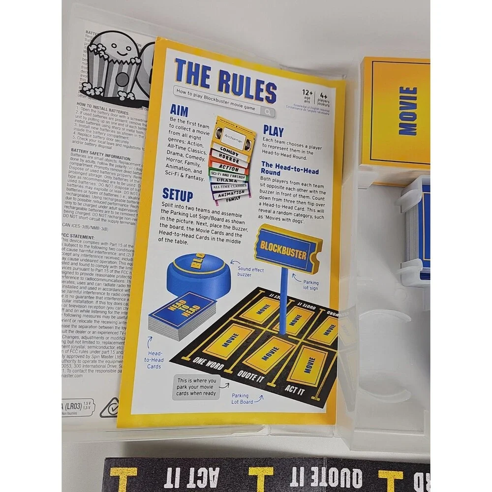 BLOCKBUSTER Party Board Game Movie Trivia Sealed New Big Potato Games 2018